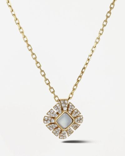 Miseno Vesuvio 18k Yellow Gold Mother-of-pearl Pendant Necklace - Metallic