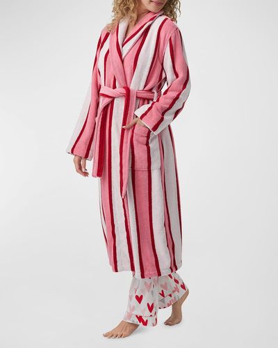 Bedhead Striped Turkish Terry Robe - Red