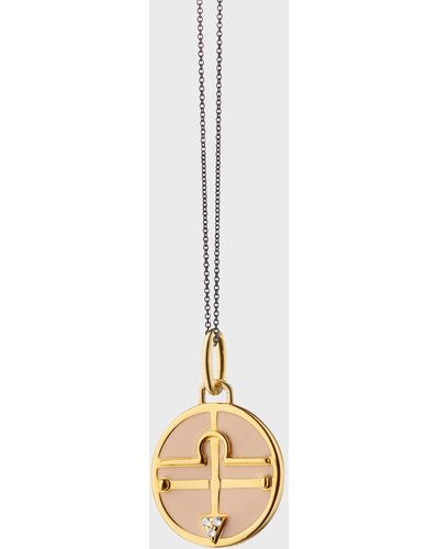 Monica Rich Kosann 18K Vermeil Libra Enamel Zodiac Charm Necklace - Metallic