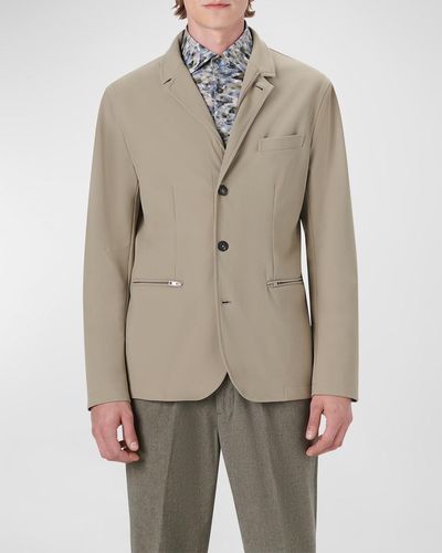 Natural Bugatchi Jackets for Men | Lyst