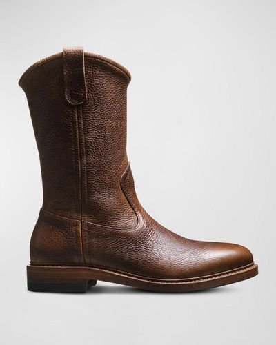 Allen Edmonds Dallas Leather Western Roper Boots - Brown