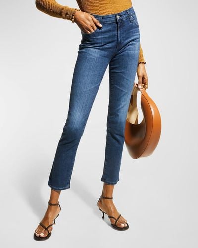 AG Jeans Mari High-rise Slim Straight Jeans - Blue