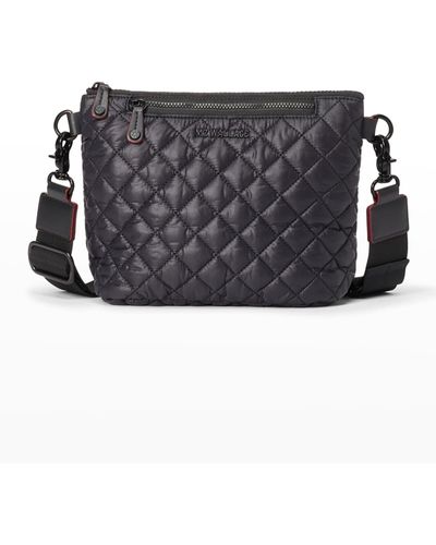 MZ Wallace Metro Scout Small Quilted Zip Crossbody Bag - Black
