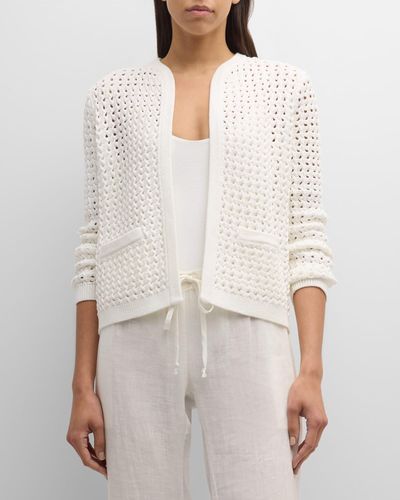 Kobi Halperin Loui Open-Front Knit Sweater - White