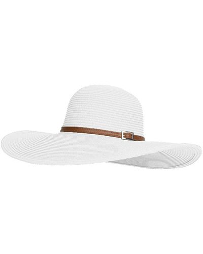 Melissa Odabash Jemima Wide-Brim Floppy Beach Hat - White