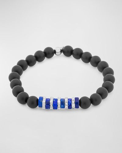 Tateossian Sodalite Beaded Bracelet, M - Blue