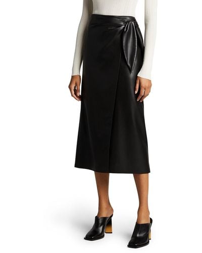 Nanushka Amas Faux-Leather Wrap Skirt - Black