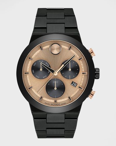 Movado Bold Fusion Chronograph Ip Steel Bracelet Watch, 44Mm - Black