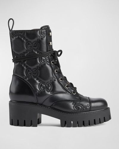 Gucci GG Leather Bootie - Black
