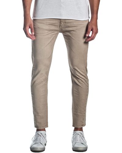 Jared Lang Skinny Solid Khaki Jeans - Gray