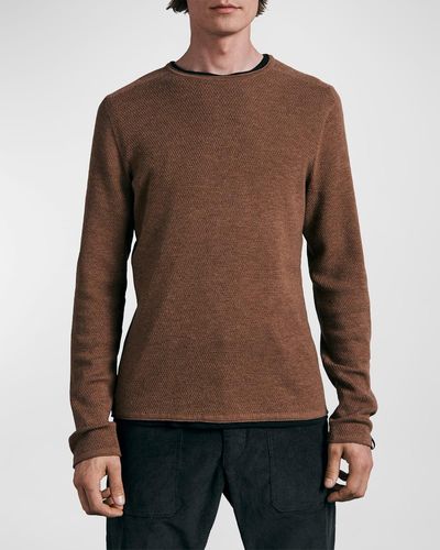 Rag & Bone Collin Wool Crew Sweater - Brown