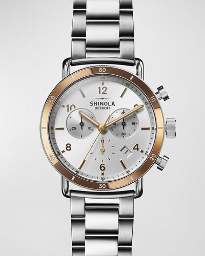 Shinola 40mm Canfield Sport Chronograph Bracelet Watch - Gray