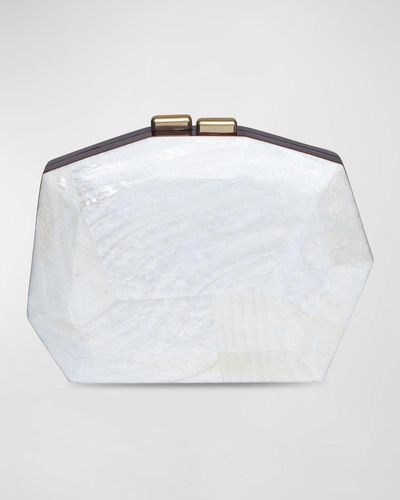 Rafe New York Meagan Shell Clutch Bag - Gray