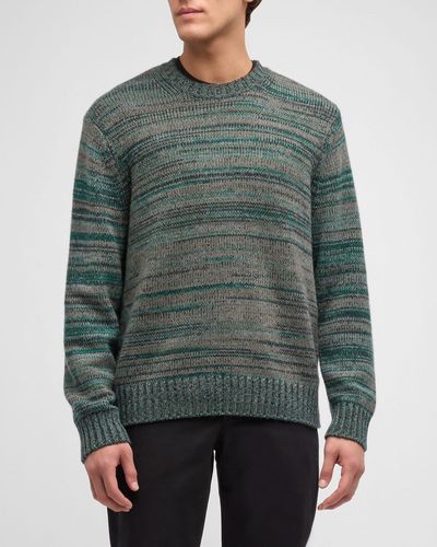 Vince Marled Cashmere-Wool Sweater - Green