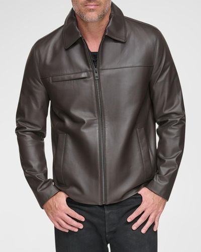 Andrew marc top additions leather jacket