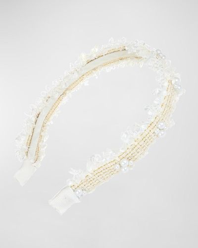 L. Erickson Marion Pearly Headband - White