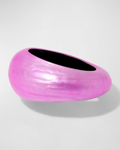 Alexis Puffy Lucite Tapered Bangle Bracelet - Pink