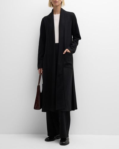 Eileen Fisher Doubleface Wool Cloud Hooded Coat in Natural