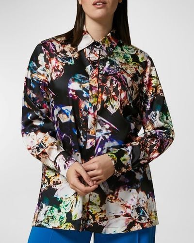 Marina Rinaldi Plus Size Eccelso Crystal-Print Shirt - Multicolor