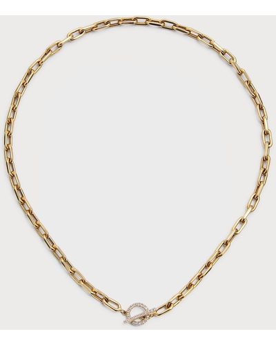 Zoe Lev 14K Open-Link Chain With Diamond Toggle - Natural