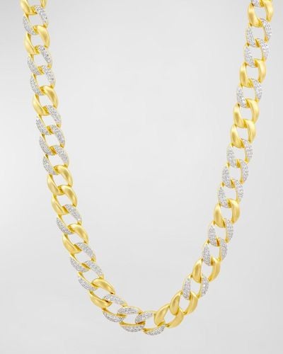 Freida Rothman Pave Cubic Zirconia Chain-Link Necklace - Metallic