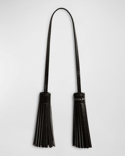 Golden Goose Leather Tassel Charm - Black