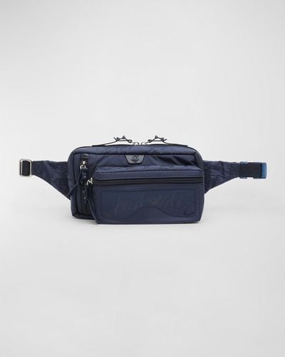 Christian Louboutin Loubideal Sneaker Sole Nylon Belt Bag - Blue