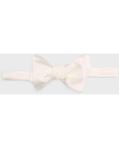 Brunello Cucinelli Silk-Cotton Bow Tie - Natural