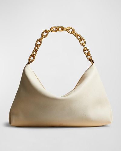 Khaite Clara Chain Leather Shoulder Bag - Natural