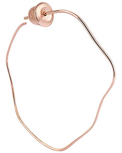 Kismet by Milka 14k Rose Gold Large Waved Hoop (single) - Metallic