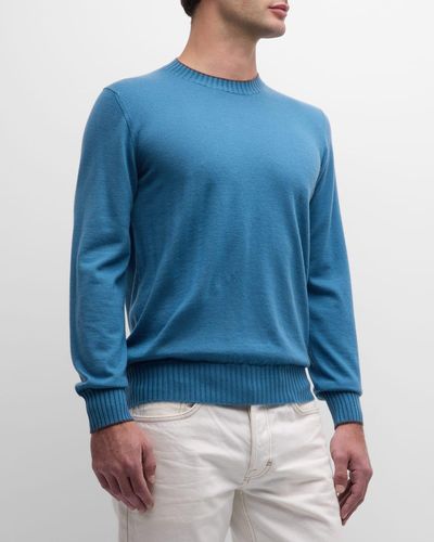 FIORONI CASHMERE Cashmere Crewneck Sweater - Blue