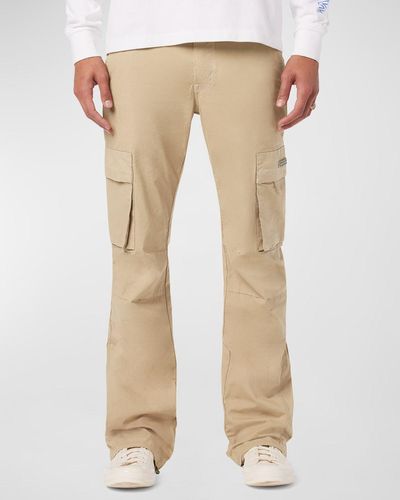 Hudson Jeans Walker Cargo Kick Flare Pants - Natural