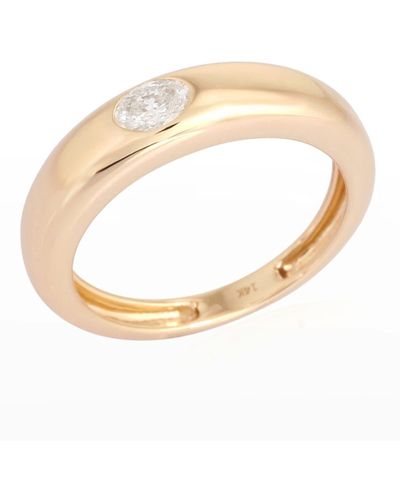 Kastel Jewelry Oval Diamond Ring, Size 7 - White