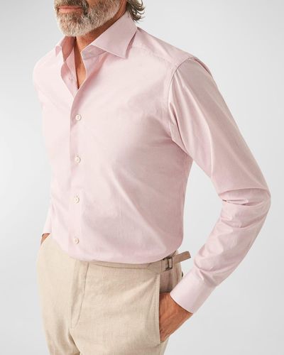 Eton Contemporary Fit Stripe Dress Shirt - Pink