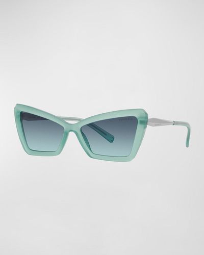 Tiffany & Co. Gradient Acetate Cat-Eye Sunglasses - Blue