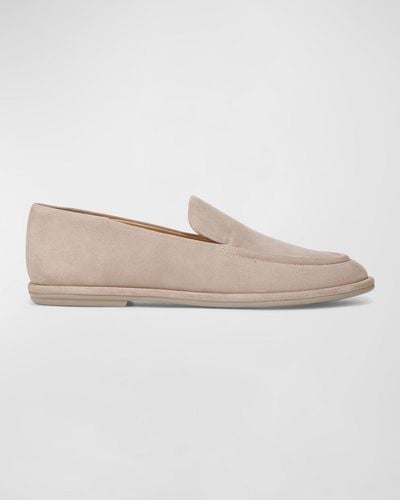 Vince Sloan Suede Classic Loafers - Natural