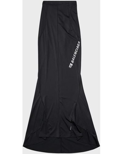 Balenciaga Sporty B Activewear Mermaid Skirt - Black