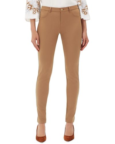 Lafayette 148 New York Mercer Acclaimed Stretch Mid-Rise Skinny Jeans - Natural