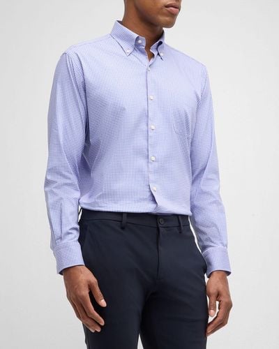 Peter Millar Winthrop Crown Lite Cotton-Stretch Sport Shirt - Blue