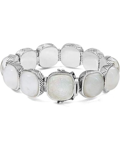 Stephen Dweck Mother-of-pearl And White Agate Cushion Bracelet - Metallic