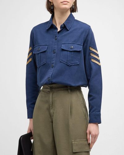 Rails Loren Military Shirt Jacket - Blue
