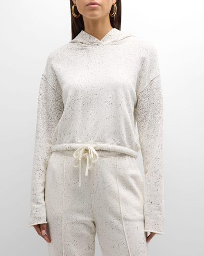 ATM Speckled French Terry Pullover Sweatshirt - White