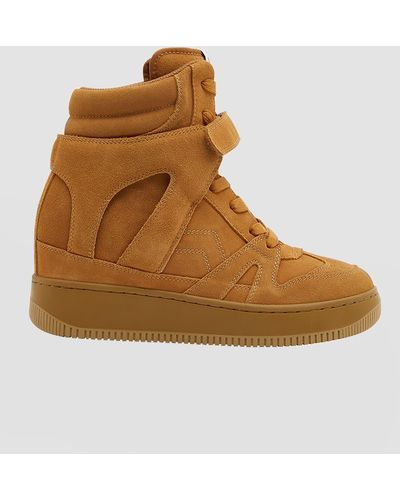Isabel Marant Ellyn Suede High-top Fashion Sneakers - Brown