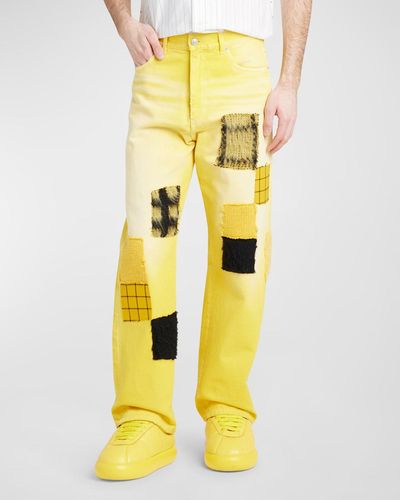 Marni Multi-Patch Colored Denim Jeans - Yellow