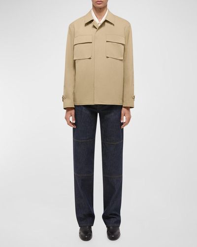 Helmut Lang Cotton Twill Utility Jacket - Natural