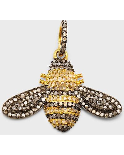 Margo Morrison 18K Vermeil And Sterling Diamond Bee Charm - Metallic