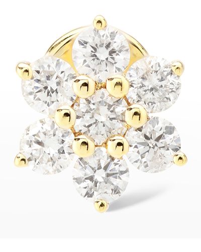 PERSÉE Seven Diamond Flower Stud Earring, Single - White