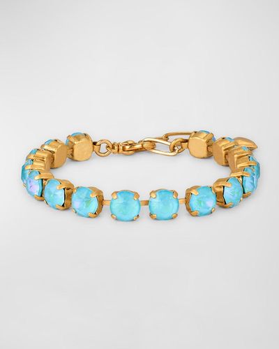 Elizabeth Cole 24k Yellow Gold-plated Kaisa Crystal Bracelet - Blue