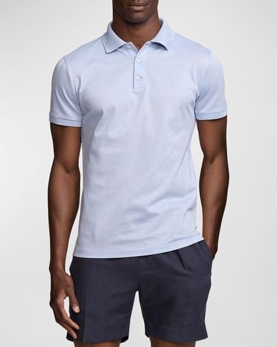 Ralph Lauren Purple Label Slim Fit Cotton Piqué Short-Sleeve Polo Shirt - White