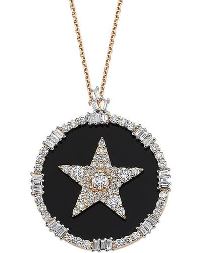 BeeGoddess Sirius Stat 14k Diamond Pave Necklace - Black